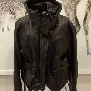 Line the Label genuine leather bomber jacket